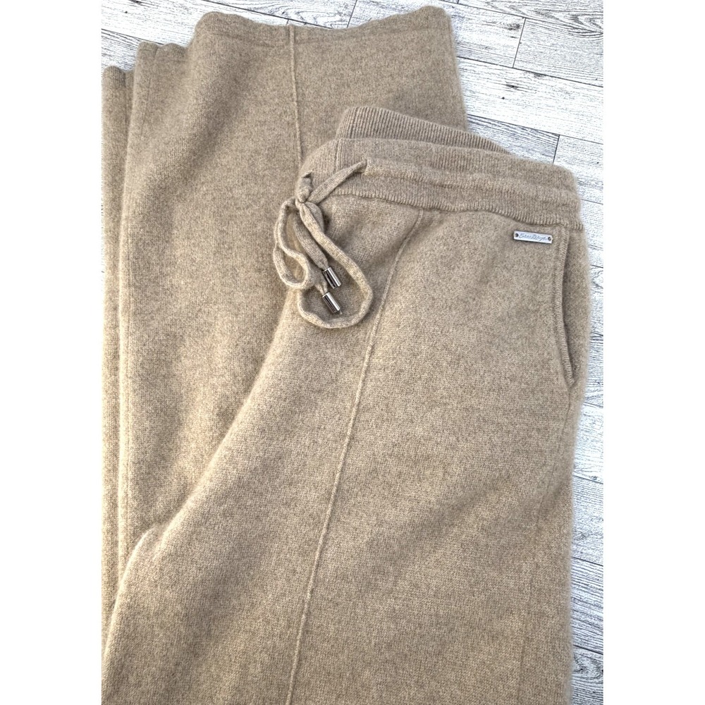 Women's 100% Cashmere Wide Leg Pants High Waist Trousers Elegant‎ Beau Rivage LG